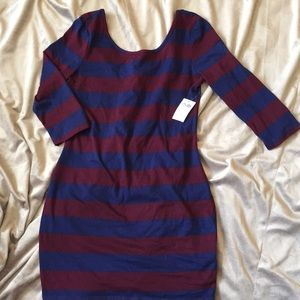 Brand New with Tags! Burgundy and Navy dress